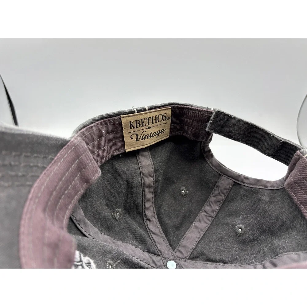 KBETHOS Vintage Dog Mom Distressed Baseball Cap Charcoal Gray Adjustable Hat